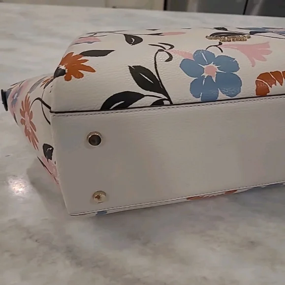 Kate Spade- Avenue Floral Garden Medium Satchel (Multicolor 🩵🩷) - Picture 10 of 15
